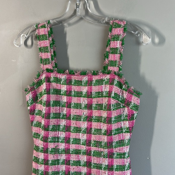 Kate Spade Plaid Tweed Sleeveless Dress Size 0 - Picture 4 of 15